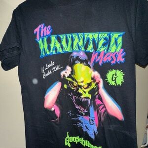 Goosebumps black t shirt the haunted mask size small